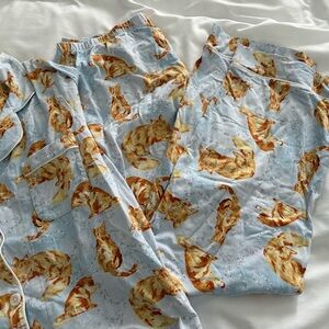 Women’s Bedhead Orange Cat Print Pajamas